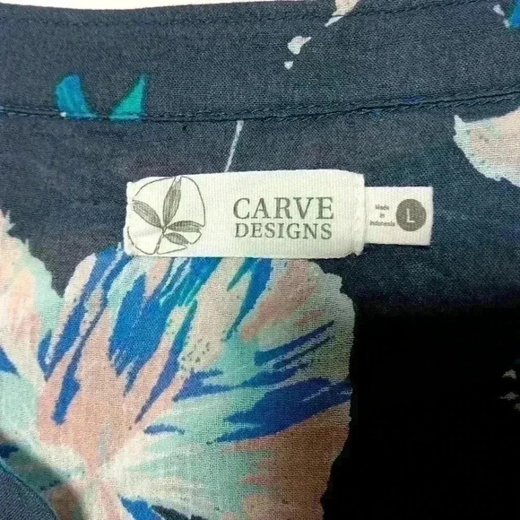 Carve Designs 💯 ORGANIC cotton Long Sleeve V neck  Pull over. Ladies Size L - Picture 7 of 7